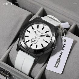 Wristwatches HELEI Promotional Model Modern Simple KHAKIFIELD Field Series Multifunction Quartz Movement 2024 Men's Watch Watche