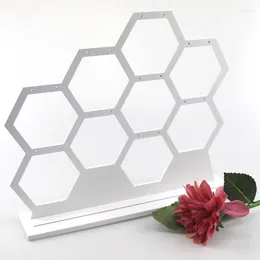 Jewellery Pouches 2024 Natural Wood White Honeycomb Earrings Necklace Storage Rack Holder Display Stand Up To Hold 9