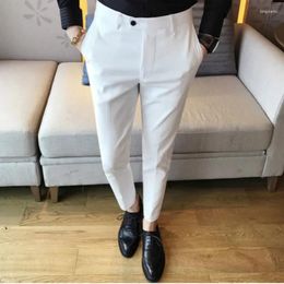 Men's Suits Fashion Boutique Solid Colour Business Mens Formal Suit Pants Groom Wedding Dress Slim Male Trousers