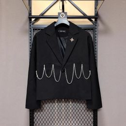 Men's Jackets M04123 Fashion Coats & 2024 Runway Luxury European Design Party Style