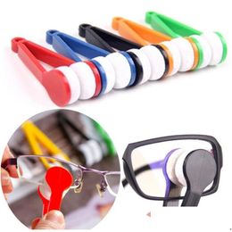 Cleaning Brushes Mini Plastic Sunglasses Brush Portable Microfiber Glasses Glass Double Sided Clean Tool 5 Colours Drop Delivery Home Dh1Ub