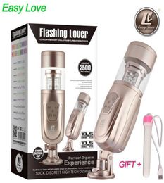 Easy Love 2 Telescopic Automatic Male Masturbator For Manrotating Sex Machine Vaginal Real Pussy Vibrator Sex Toys For Men Gay Y16524179