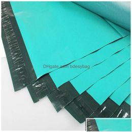 Packing Bags Wholesale Packing Bags 100Pcs Plastic Mailing Packaging Mailers Ship Envelopes Self Sealing Mail Bag Green Pouch Drop Del Dhpkf