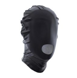 w1023 Sexy Party Mask Spandex With Latex Hood Cap Head Mask Mouth Open Halloween Mask Sex Toys For Couples9735096