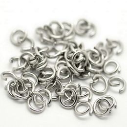 wholesale Strong Stainless steel Open Jump Ring Split Ring 5x1mm 6 1mm 7 1mm 8 1mm Jewelry Finding Silver Polished fashion DIY BLING 245U