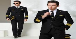 Men039s Tracksuits Highend Aviation Slimfit Captain Uniforms Male Air Junior Pilot Suits4758463