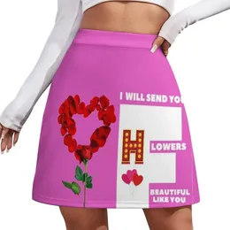 Skirts H I Will Send Flowers Beautiful Like You Mini Skirt Modest For Women Girls Women's