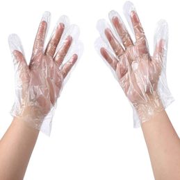 100pcsbag good quality clear polythene salon barber plastic disposable gloves for hairdressing3815753