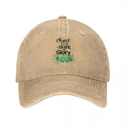 Ball Caps Christ In Me The Hope Of Glory Cowboy Hat Fashion Beach Fashionable Designer Summer Hats Mens Tennis Women'S