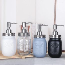 Liquid Soap Dispenser 1pc Glass Wash Free Hand Sanitizer Bottle 500 Shampoo Bath Gel Lotion Sub Bottled Press Foam Pump Head Empty