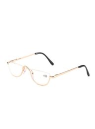 Sunglasses Cat Eye Reading Glasses Women Men Metal Half Frame Presbyopic Eyeglasses Female Male Semi Rimless Hyperopia Spectacles2155563