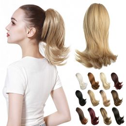 High temperature silk wig womens grip short hair ponytail matte micro curled synthetic Fibre natural wig braid hair