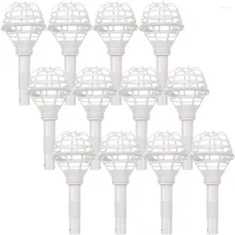 Decorative Flowers 12 Pcs Empty Receptacle Bouquet Holder For DIY Floral Handle Bridal Bouquets Plastic Wedding Holding Flower