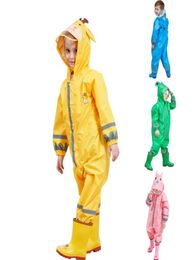 Waterproof kids raincoat 39 Years Old Children Cartoon Frog Rainwear Hooded boys girls RainCoat Outwear Camp Poncho Kids Rain Jum45285156