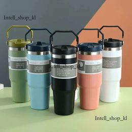 Water Bottles 30Oz Stanely Cup Preservation Stainless Steel Outdoor Large Capacity Tumblers Reusable Leakproof Stanleys Cup Water Bottle Outdoor Water Cup 30