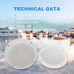 Portable Speakers Herdio 4-inch 160W home wall mounted waterproof speaker surround speaker suitable for kitchen bathroom yacht outdoor cinema J240505