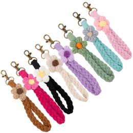 Bohemian fringe wrist strap keychain INS Artsy Pastoral style handwoven key accessories wholesale