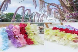 Wisteria Flower Vine 33CM Silk Wisteria Garland Rattan Silk Hanging Flower for Home Garden Ceremony Wedding Arch Floral Decor 19363234285