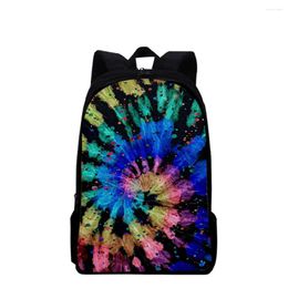 Backpack Harajuku Funny Tie Dye Notebook Backpacks Pupil School Bags 3D Print Oxford Waterproof Boys/Girls Laptop