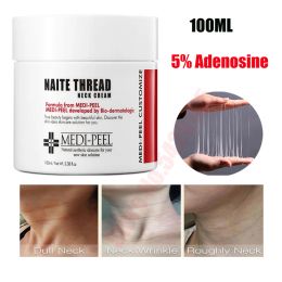 Gloves 100ml Korean Original 5% Adenosine Thread Neck Cream Hydrolyzed Collagen Peptides Cream for Face Neck Improve Wrinkle Freckle