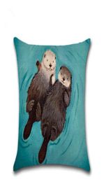 BZ299 Romantic otter Pillow Cushion Cover Pillowcase SofaCar Cushion Pillow Home Textiles supplies9102220