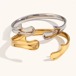 Bangle Miranda Waterproof 18K Gold Plated Stainless Steel Statement Fashion Personality Charm Jewelry Women Bijoux