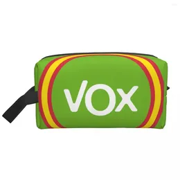 Storage Bags Travel Spanish Political Party Toiletry Bag Fashion Spain Vox Logo Makeup Cosmetic Organizer Women Beauty Dopp Kit Box