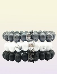 Ruberthen On Simple Design Crown Charm Bracelet Howlite Lave Trendy Sweethearts Powerful Jewellery Drop Beaded Strands3531624