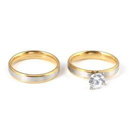 Classic Lover039s Wedding Rings Set High Polished Solid Rings For Engagement Jewelry3440462