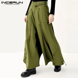 Men's Pants INCERUN 2024 Korean Style Mens Trousers Deconstructive Multi Piece Design Pant Casual Comfortable Loose Wide Leg Pantalons S-5XL