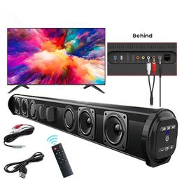 Portable Speakers Wired and wireless Bluetooth compatible home surround sound bar for PC cinema TV computer speakers J240505
