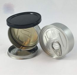 Hand Closed Strain Tin Can smart cans handed sealed smart bud jar for dry herb flower packaging Tuna Can Hoop Ring7538652