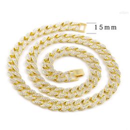 Good Quality Factory Direct Sell Diamond Setting Alloy Hip Hop Necklace Cuban Chain