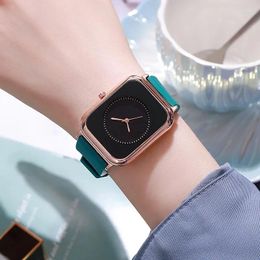 Wristwatches Fashion Simple Women's Watches Korean Style Solid Colour Quartz Women Student Accessory Gift Daily Decoration