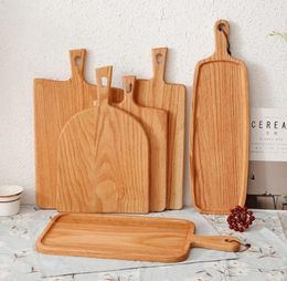 Squre Kitchen Chopping Block Wood Home Cutting Board Cake Sushi Plate Serving Trays Bread Dish Fruit Plate Sushi Tray Steak Tray D3903140