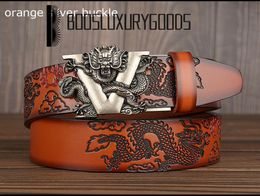 2021 Designer Belt for Men V Dragon Brand Belt Men Luxury Genuine Leather Men039s business Belts for Men Causal Jeans Ratchet B4820661