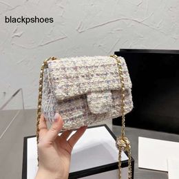 Chanellly CChanel Chanelllies Tweed 22P France Womens Classic Mini Flap cc Crush bag Ball Bags GHW Matelasse Chain Crossbody Shoulder Luxury Designer Outdoor Sacoc