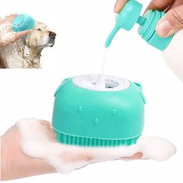 Bath Tools Accessories Soft silicone foot brush with hooks cleaning mud removing massage back scrub pet dog bath cat Q240430