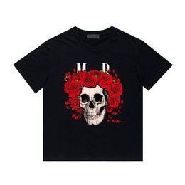Hell T-shirt Designer T-shirt Graphic T-shirt Clothing Hipster Cotton Street Graffiti Alphabet Foil Print Vintage Black Loose American size S-XL