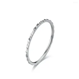 Cluster Rings Korean 1MM Simple Women Tail Stainless Steel Girls Finger Fashion Sister Party Jewellery