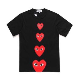 Men's T-shirts 23ss Designer Tee Mens Tshirts Com Des Garcons Cdg Play Tshirt Invader Artist Edition xl Brand New Vvr80o