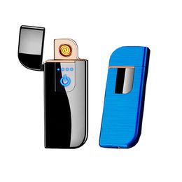 Db-176 Touch-Sensing Mini Double-Sided Coil Cigarette Lighter Various Colors Available Windproof And Rechargeable