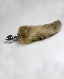 Buttplugs Adult sex toys metal north fox tail anal plug silver fox tail analplugs S size buttplug8888100