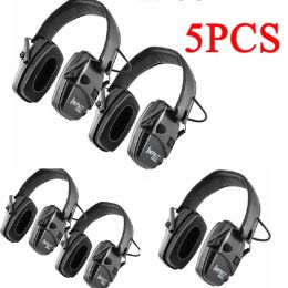 Protector 5PCS/4PCS Electronic Shooting Earmuff Impact Sport Antinoise Ear Protector Sound Amplification Tactical Hear Protective