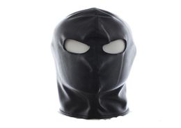 w1023 Quality Latex Leather Gimp Eyes Open Mask Hood Fetish Bondage Restraint Begineer1672657