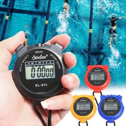 Portable Handheld Sports Stop Watch Digital Display Fitness Timer Counter 4colors For Sports Stopwatch Chronograph 240430