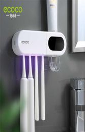 ECOCO Double Sterilisation Electric Toothbrush Holder Strong LoadBearing Toothpaste Dispenser Smart Display Bath Accessories 21118078214