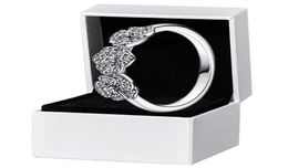 Triple Pansy Flower Ring Women 925 Sterling Silver Wedding Jewelry For CZ diamond Girlfriend Gift Rings with Original Box Set6105201
