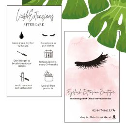 Eyelashes Carddsgn Customizable Lashes Aftercare Card Lash Extensions Care Instructions Eyelash Extension Care Template Beauty Sa
