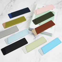 PU Leather Pen Protection Cover Holder Soft Pencil Case Writing Materials Pencilcase Stationery Office School Supplies Gift